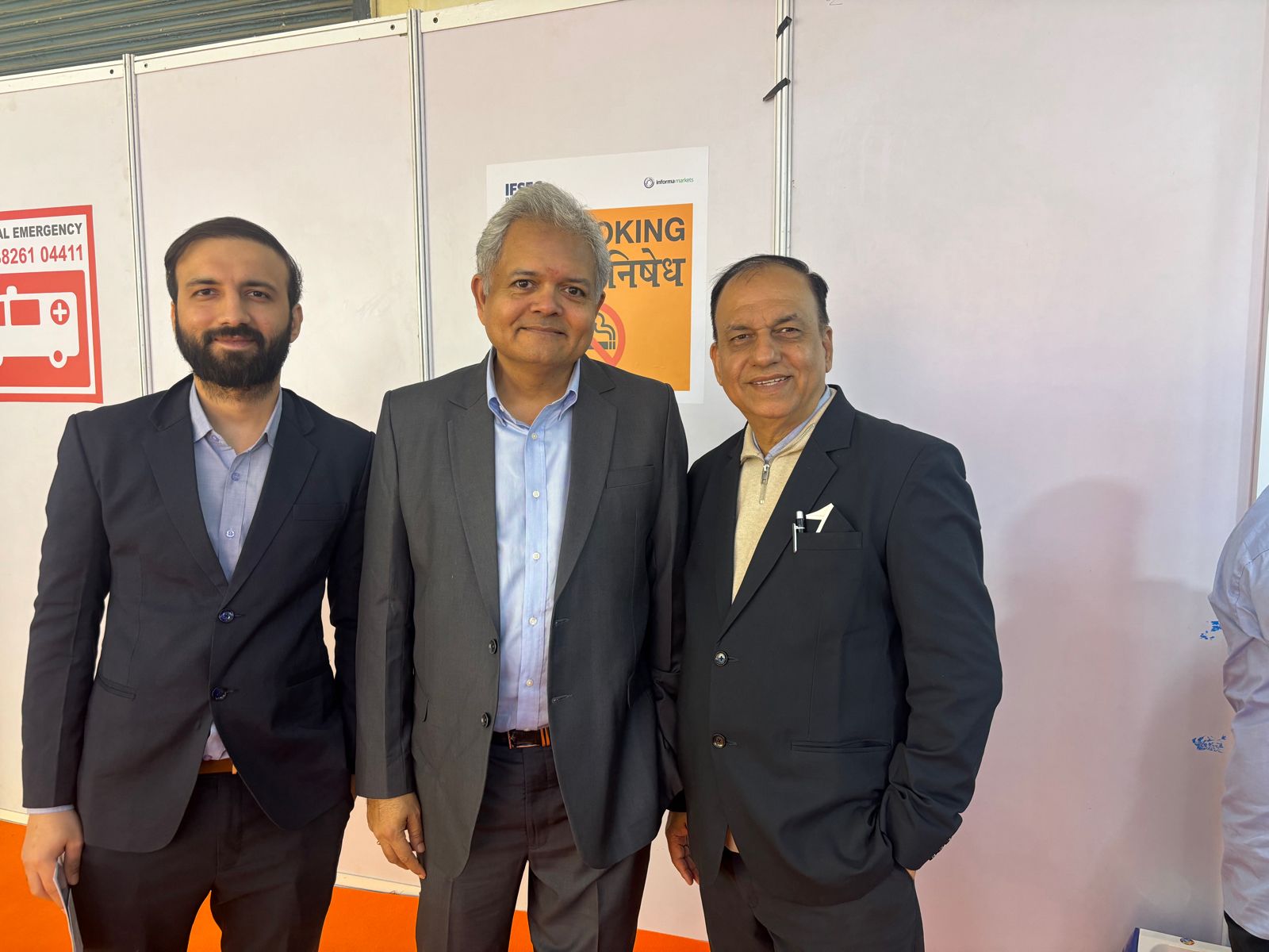 Mr Narayana with Manish & Geet Tanna at ifsec 2024