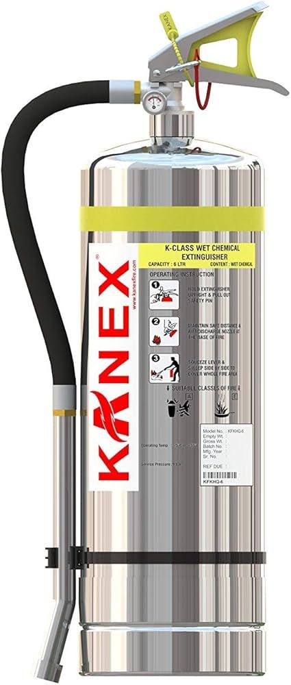 Kanex 4 Ltr F Class WET Chemical Fire SS Body Type Fire Extinguisher