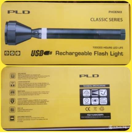 PLD USB Rechargable Flash Light 2500 Meter