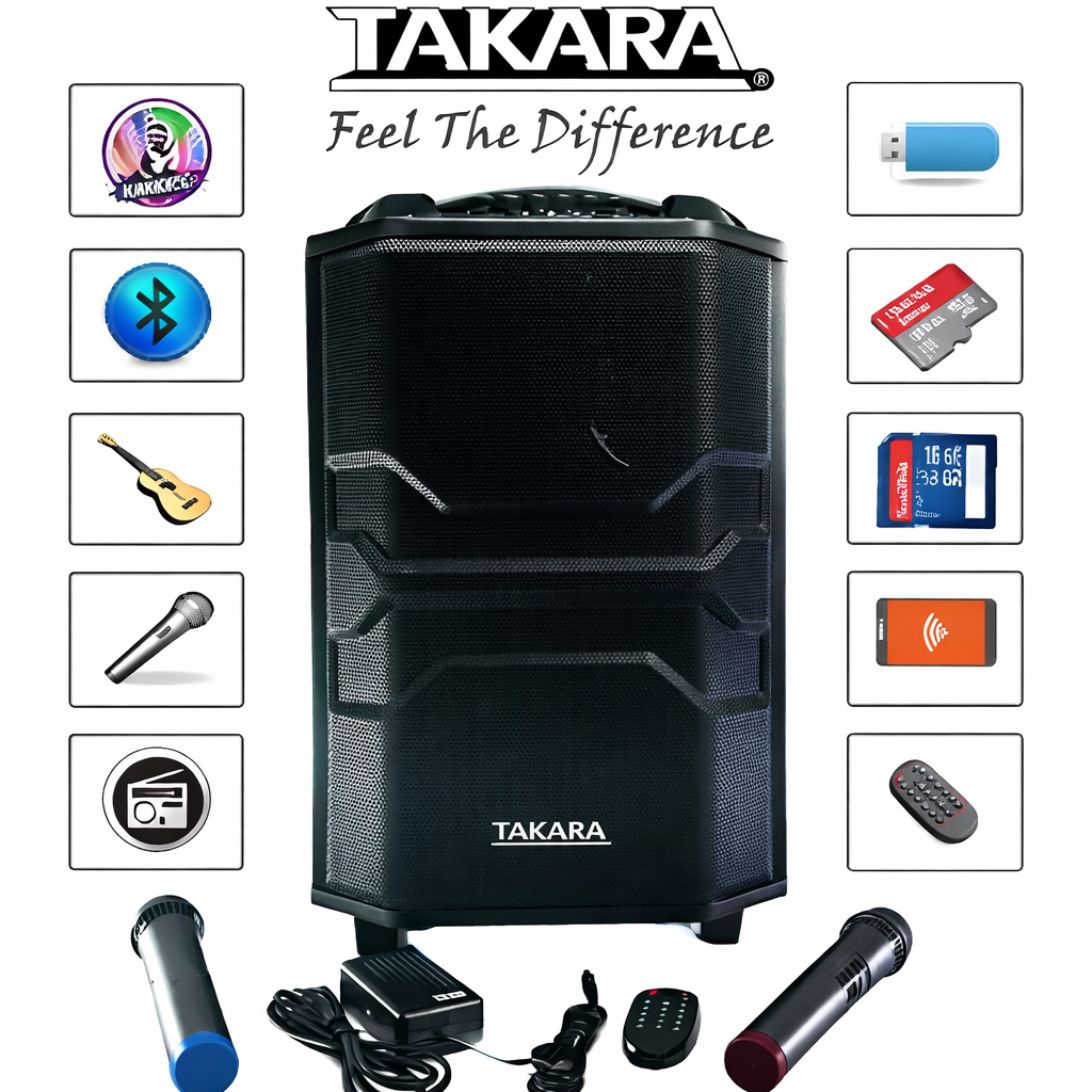 Takara T 6112 12 Inch Portable Trolley Speaker