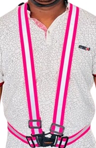 KTI Safety Jacket Cross Belt Pink