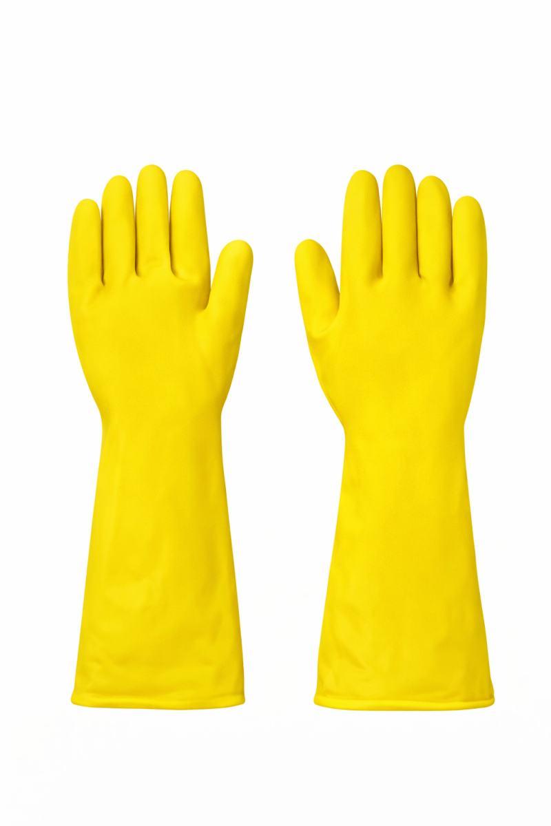 KTI Yellow Rubber Gloves