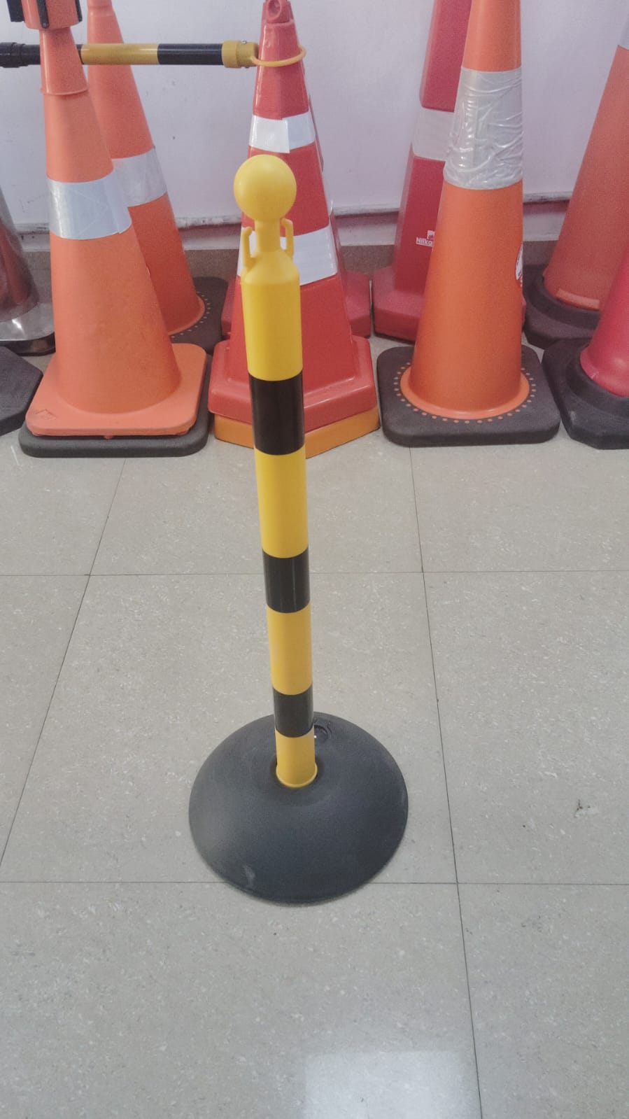 Warning Bollard, Delineator post Black Yellow