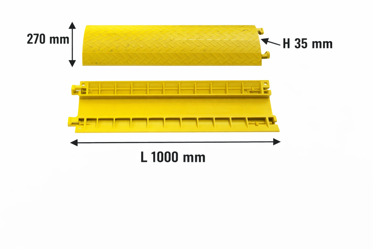 KTI16004001CP2C — Cable Protector 1 Channel Plastic Height 35mm
