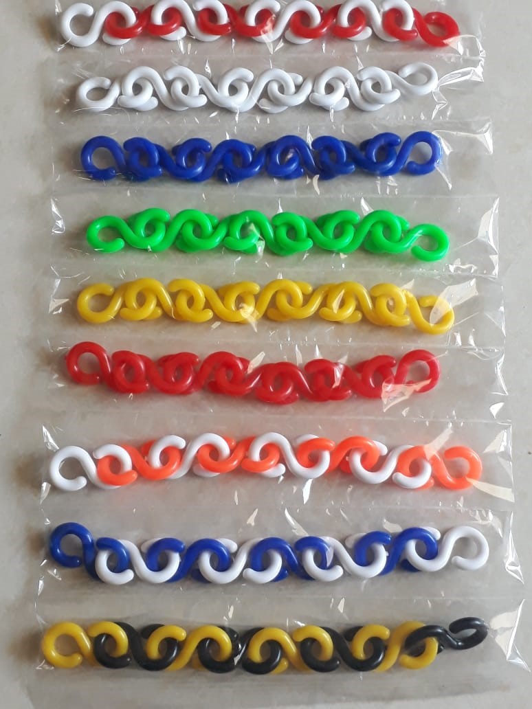 KTI Safety Chain Plastic 7 MM Black Yellow