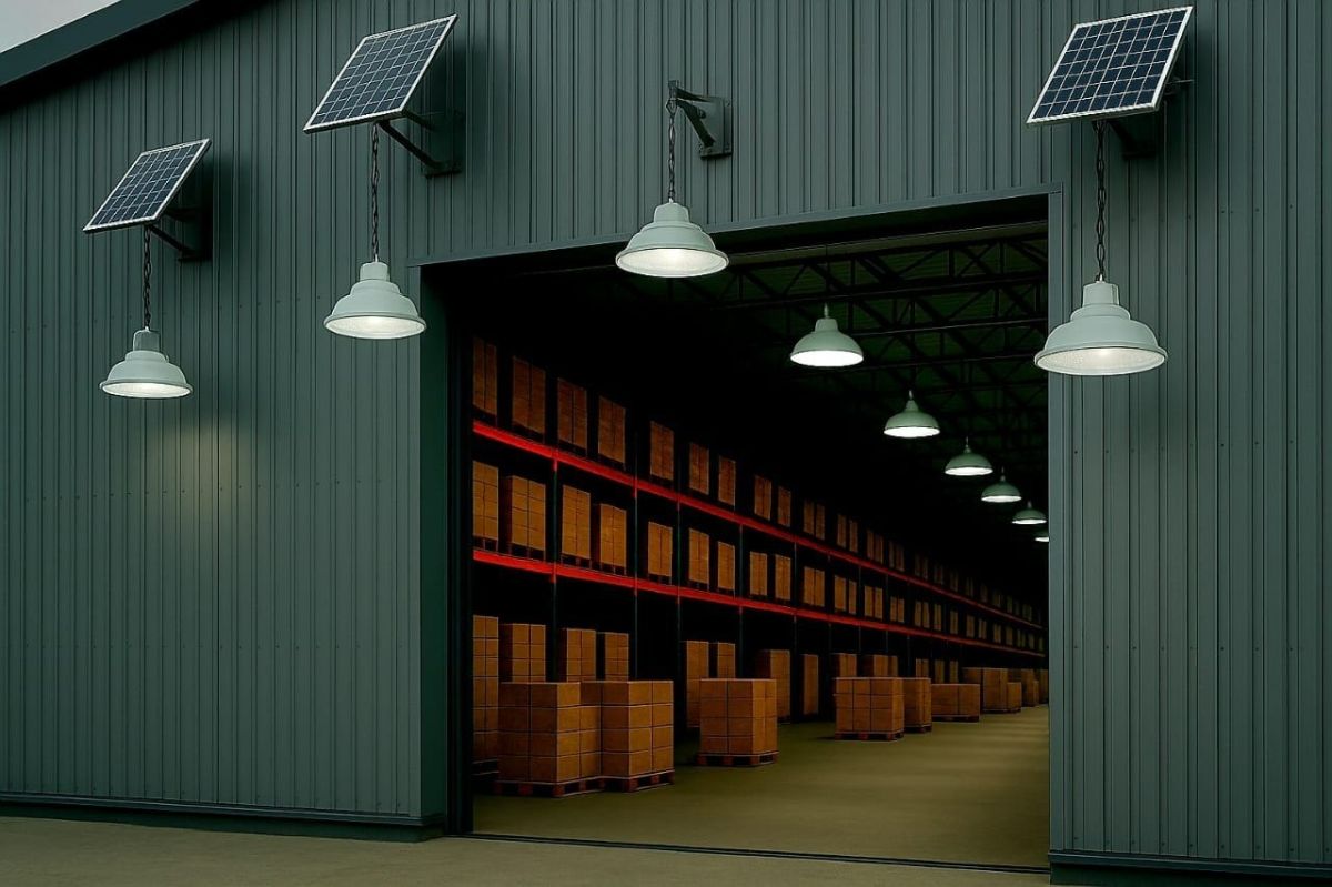KTI19003002C35W — LED Semi Integrated Solar High Bay Warehouse Light 35watt